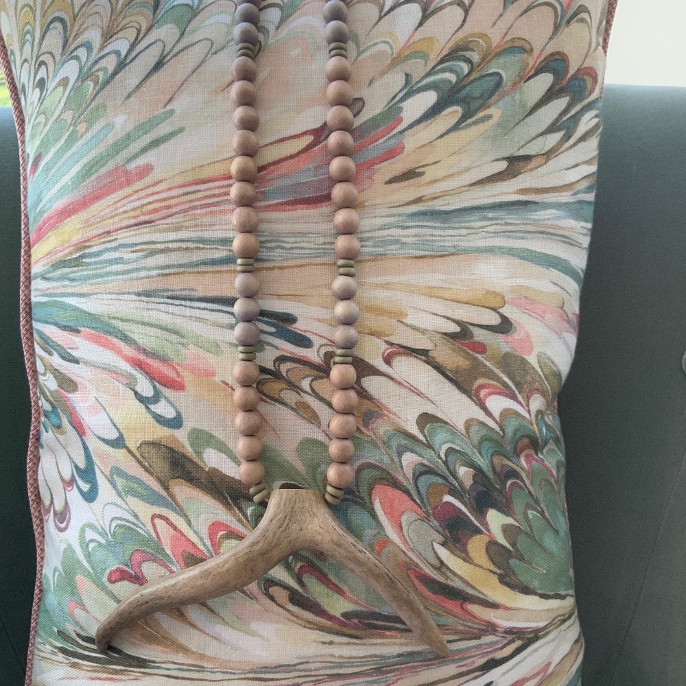 Wood and antler necklace